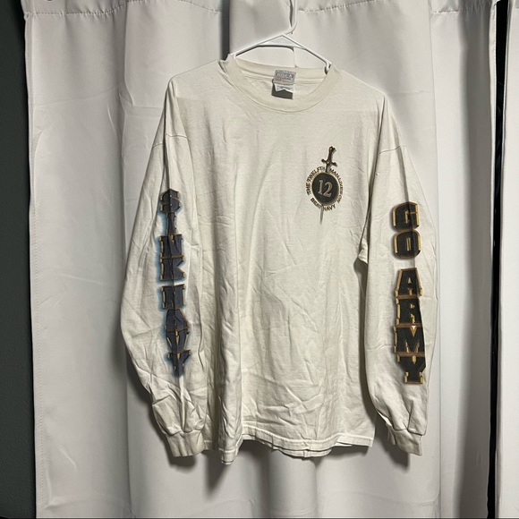 1997 ARMY VS NAVY Long Sleeve Shirt, XL 12th man lives on beat NAVY Football - Picture 3 of 6